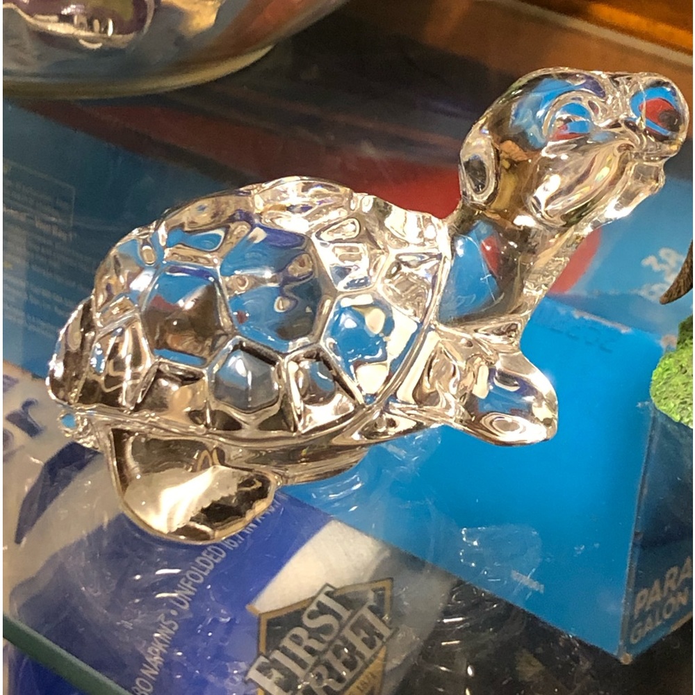 Vintage Czech Republic 🇨🇿 Natural  Crystal  Turtle. NWT